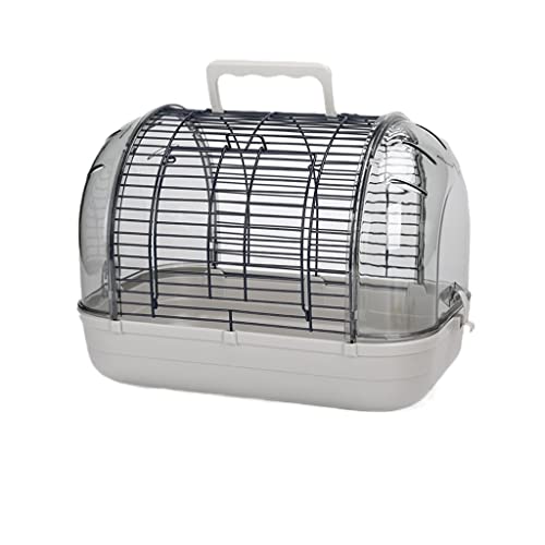 The Birdcage Edelstahl Tragbarer Vogelkäfig Leichter Vogelträger Transparent Metall Reisekäfig für Xuanfeng Kanarienvogel Liebe Vogel Zuchtkäfig Sittichkäfig (A) von GENHAOSAN