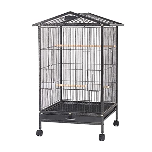 The Birdcage Großer Dach Papageienkäfig Schwarz Phönix Zuchtkäfig Vogelkäfig Große Größe Geeignet für Vogelherden, Kanarienvögel Papageien Sittichkäfig The Birdcage Großer Dach Papageienkäfig Schwarz Phönix Zuchtkäfig Vogelkäfig Große Größe Geeignet für Vogelherden, Kanarienvögel Papageien Sittichkäfig von GENHAOSAN