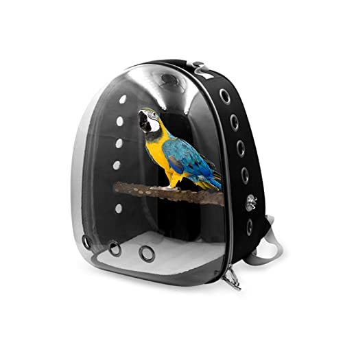 The Birdcage Papagei Leichter Rucksack Haustier Vogel Reise Käfig mit Halterung Multifunktional Tragbar Atmungsaktiv Haustier Tasche Geeignet für Haustier Vögel Sittiche Käfig von GENHAOSAN