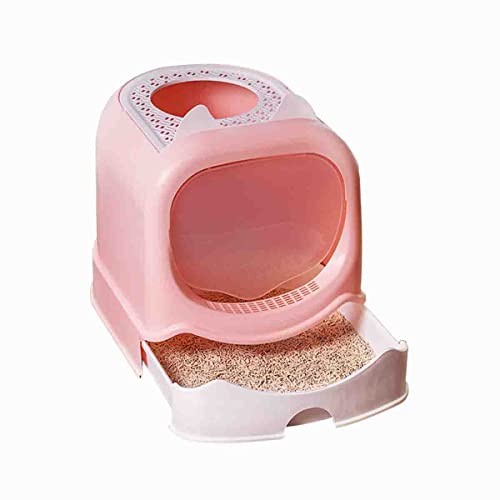 Geschlossene Katzentoilette, ausziehbare Schublade, Katzentoilette mit Deckel, Katzentöpfchen mit Vordertür und Zugang von oben, einfache Reinigung und spritzwassergeschützte Katzentoilette mit Kunsts Geschlossene Katzentoilette, ausziehbare Schublade, Katzentoilette mit Deckel, Katzentöpfchen mit Vordertür und Zugang von oben, einfache Reinigung und spritzwassergeschützte Katzentoilette mit Kunsts von GERRIT