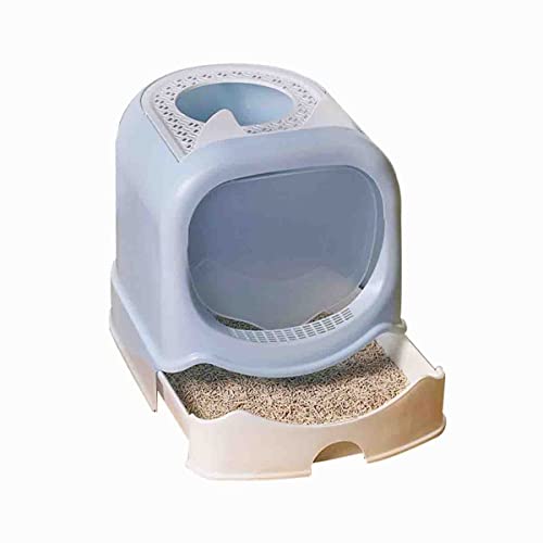 Geschlossene Katzentoilette, ausziehbare Schublade, Katzentoilette mit Deckel, Katzentöpfchen mit Vordertür und Zugang von oben, einfache Reinigung und spritzwassergeschützte Katzentoilette mit Kunsts Geschlossene Katzentoilette, ausziehbare Schublade, Katzentoilette mit Deckel, Katzentöpfchen mit Vordertür und Zugang von oben, einfache Reinigung und spritzwassergeschützte Katzentoilette mit Kunsts von GERRIT