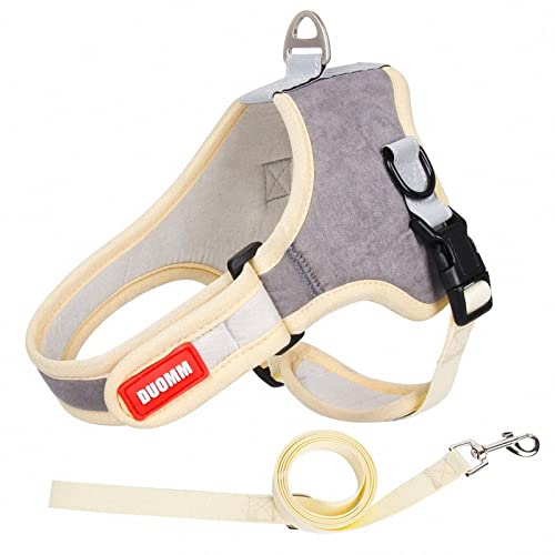 Haustier-Handhalteseil verstellbar, Sattel-Haustiergeschirr, reflektierendes, atmungsaktives Welpen-Handhalteseil/96 (Color : Gray, Size : Medium) von GERRIT