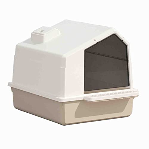 Katzentoilette, große abnehmbare Katzentoilette, vollständig geschlossene Katzentoilette mit Deckel, Streuschaufel, auslaufsicheres Katzentöpfchen, Heimstil, Heimtierbedarf, weiß (Color : White, Siz Katzentoilette, große abnehmbare Katzentoilette, vollständig geschlossene Katzentoilette mit Deckel, Streuschaufel, auslaufsicheres Katzentöpfchen, Heimstil, Heimtierbedarf, weiß (Color : White, Siz von GERRIT