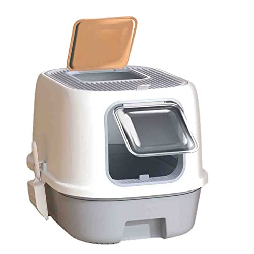 Katzentoilette mit Kapuze, geschlossene große Katzentoilette mit Schublade, Schaufel im Lieferumfang enthalten, Spritz- und geruchshemmendes Welpentöpfchen aus Kunststoff, extra großer Platz, Zubehör Katzentoilette mit Kapuze, geschlossene große Katzentoilette mit Schublade, Schaufel im Lieferumfang enthalten, Spritz- und geruchshemmendes Welpentöpfchen aus Kunststoff, extra großer Platz, Zubehör von GERRIT