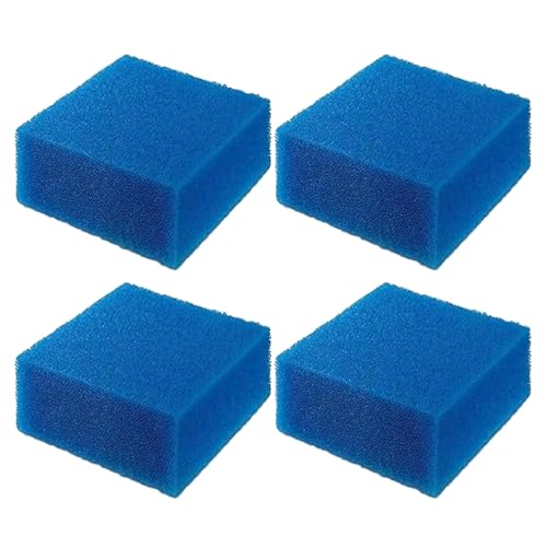 GERUI Aquarium Aktivkohleschwamm, Aquarium Filterschwamm, Bioflow Super, für für Juwel Compact/H/Bioflow 3.0 und für Juwel Bioflow 6.0（Blau） (M-Fine-4pcs) von GERUI