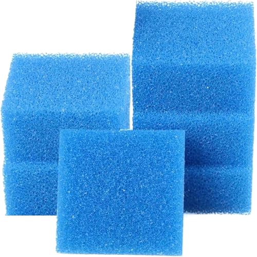 GERUI Aquarium Aktivkohleschwamm, Aquarium Filterschwamm, Bioflow Super, für für Juwel Compact/H/Bioflow 3.0 und für Juwel Bioflow 6.0（Blau） (M-coarse-6pcs) von GERUI