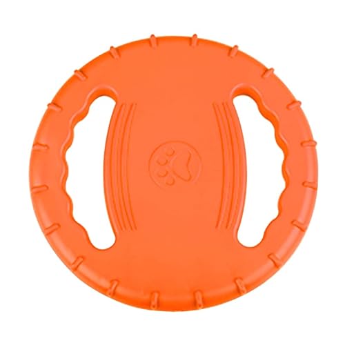 GERUI Hundefrisbee, interaktives Spielzeug für große und mittlere Hunde, Outdoor Frisbee bissfestes Haustier Spielzeug (orange) von GERUI
