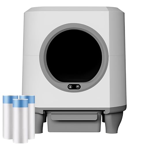 Litiere Chat Autonettoyante, 80L Bac à Litière Pour Chat Automatique Via Contrôle APP, Nettoyage Intelligent/Odour Removal/Anti-pincement /, Self-Cleaning Cat Litter Tray,Pour Plusieurs Chats,XXL Litiere Chat Autonettoyante, 80L Bac à Litière Pour Chat Automatique Via Contrôle APP, Nettoyage Intelligent/Odour Removal/Anti-pincement /, Self-Cleaning Cat Litter Tray,Pour Plusieurs Chats,XXL von GESEILAY