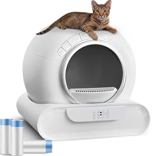 Selbstreinigende Katzentoilette, Katzenklo Selbstreinigend Groß, 65L + 9L Elektrisches Katzenklo XXL, APP-Steuerung, Niedriger Einstieg, Geruchsbeseitigung, Automatisches Katzenklo für Mehrere Katzen Selbstreinigende Katzentoilette, Katzenklo Selbstreinigend Groß, 65L + 9L Elektrisches Katzenklo XXL, APP-Steuerung, Niedriger Einstieg, Geruchsbeseitigung, Automatisches Katzenklo für Mehrere Katzen von GESEILAY