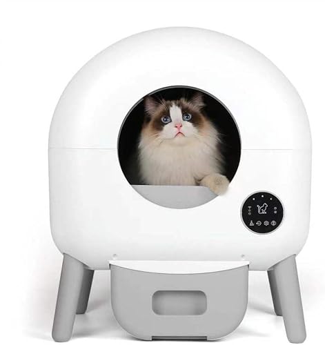 Selbstreinigende Katzentoilette 100L Elektrisches Katzenklo APP-Steuerung Geruchsbeseitigung Große Fassungsvermögen Cat Litter Box mit für mehrere Katzen von GESEILAY