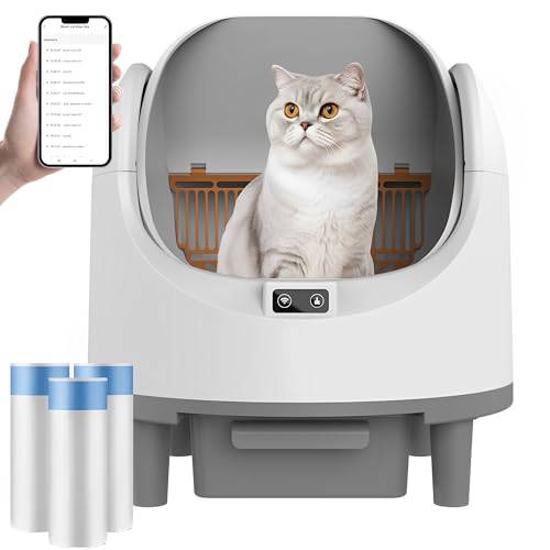 Selbstreinigende Katzentoilette Oben Offene Automatisches Katzenklo Integrierter Sicherheitsschutz APP-Steuerung Self Cleaning Cat Litter Box für Mehrkatzenhaushalte Selbstreinigende Katzentoilette Oben Offene Automatisches Katzenklo Integrierter Sicherheitsschutz APP-Steuerung Self Cleaning Cat Litter Box für Mehrkatzenhaushalte von GESEILAY