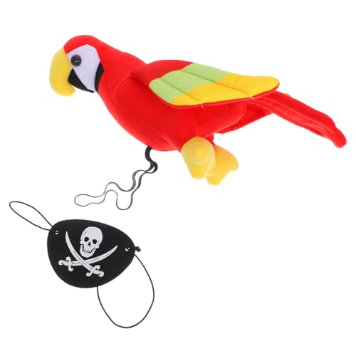 GETAJGHSD 1satz Plüsch-piratenpapagei Schulterrequisiten Lebensnahe Deko Für Halloween Und Cosplay Ca Weiches Material Für Piratenkostüme Und Themenpartys von GETAJGHSD
