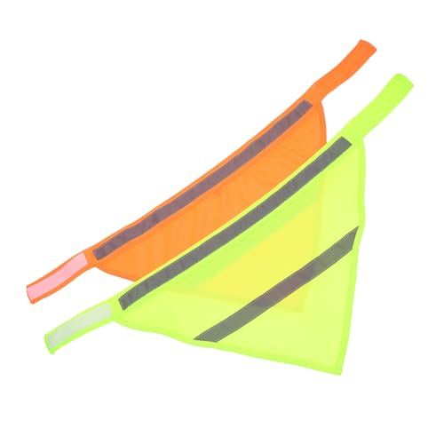 GETAJGHSD 2 Stück Reflektierendes Hundebandana Verstellbar Sicherheits Schal mit Fluoreszierendem Streifen für Nächtliche Spaziergänge und Outdoor Aktivitäten Waschbar und Zufällige Farbe von GETAJGHSD