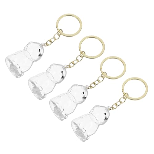GETAJGHSD 4 Stück Transparente Pet Memorial Box Schlüsselanhänger Sichere Aufbewahrung für Hunde und Katzenhaare Erinnerungskapseln zur Bewahrung von Haustierhaaren und Tragbar für Unterwegs von GETAJGHSD