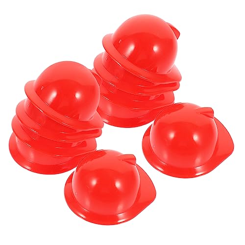 GETAJGHSD 80stücke Miniatur Bauhelm Robuste Sicherheitshelme Für Haustiere Partys Und Dekoration Als Kuchendekoration Und Spielzeugzubehör Große Rote Farbe von GETAJGHSD