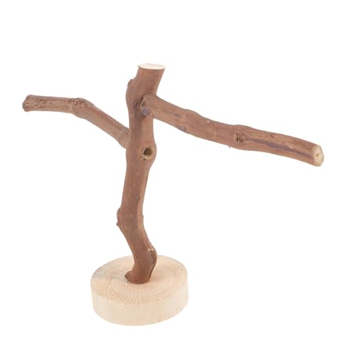 GETAJGHSD Natürlicher Vogelstangen Spielplatz aus Vine Hoher Papageien Kratzbaum mit Zwei Querästen Bequeme Ruhefläche und Kauspielzeug für Sittiche Nymphensittiche und Wellensittiche von GETAJGHSD