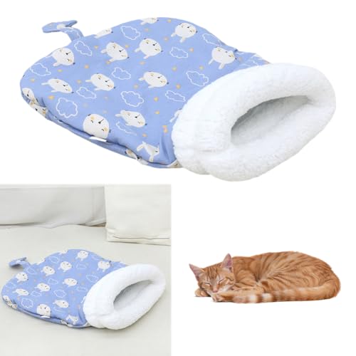 GETBSTOOP Katzenschlafsack, Winter-Haustierschlafsack, halbgeschlossener Schlafsack for Katzen, weiche und Bequeme Katzenbetthöhle, gemütliche Hundekatzenbetten, niedliche Haustierhöhle, Plü GETBSTOOP Katzenschlafsack, Winter-Haustierschlafsack, halbgeschlossener Schlafsack for Katzen, weiche und Bequeme Katzenbetthöhle, gemütliche Hundekatzenbetten, niedliche Haustierhöhle, Plü von GETBSTOOP