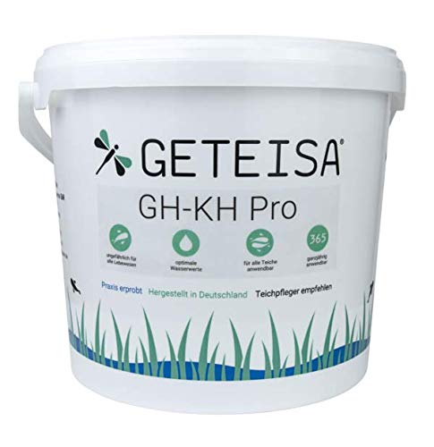 GETEISA GH-KH Pro 10 kg - Teichwasserhärter für optimale Wasserqualität, Erhöht Karbon- und Gesamthärte, Ideal für Gartenteich und Schwimmteich, Sichere Wasserwertaufhärtung, Made in Germany von GETEISA