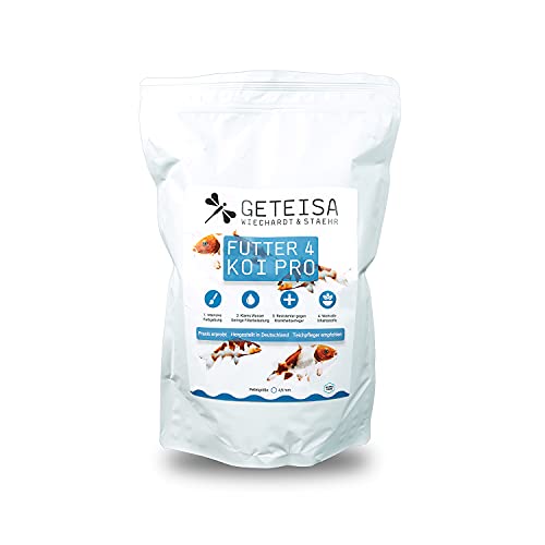 GETEISA Premium Koi Futter 10 kg - Hochwertige 4,5 mm Pellets für Intensive Farbgebung, Isländisches Fischmehl, Spirulina & Astaxanthin, Förderung der Gesundheit und Aktivität der Koi von GETEISA