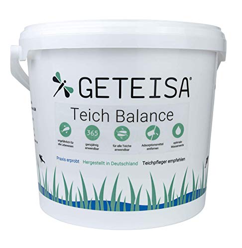 GETEISA Teichbalance 10 Kg - Biologischer Fadenalgenreiniger für Teiche, Natürliche Algenkontrolle, Stabilisiert Wasserqualität, Umweltfreundlich, Sicher für Tiere, Ganzjährige Anwendung von GETEISA