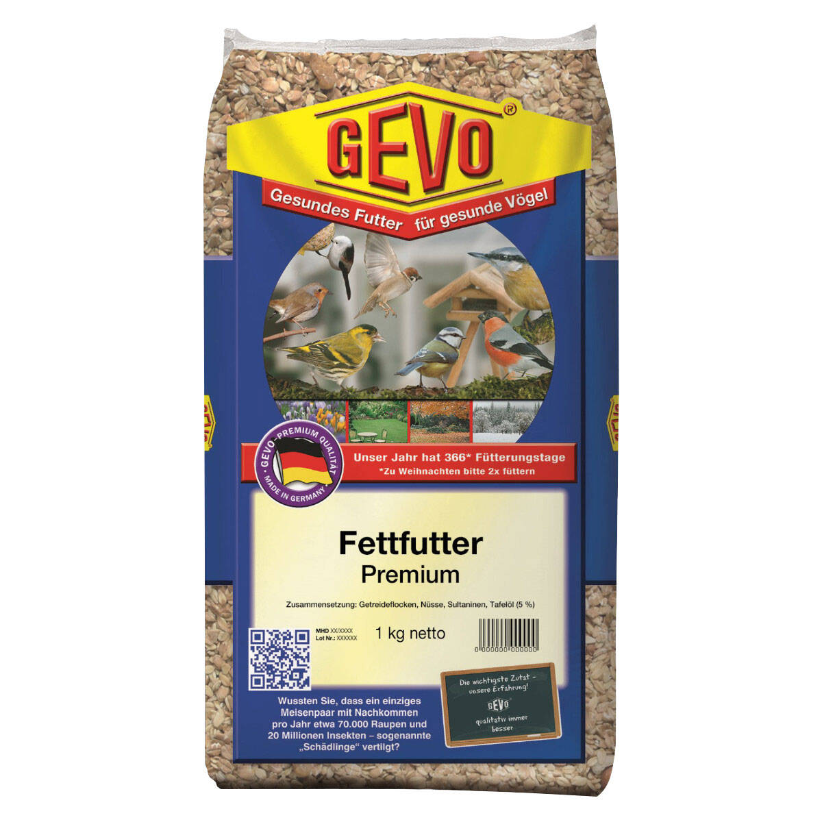 Gevo Fettfutter Premium 1kg Unterstützt Vögel in Alltag, Brutzeit und Winter Gevo Fettfutter Premium 1kg Unterstützt Vögel in Alltag, Brutzeit und Winter von GEVO