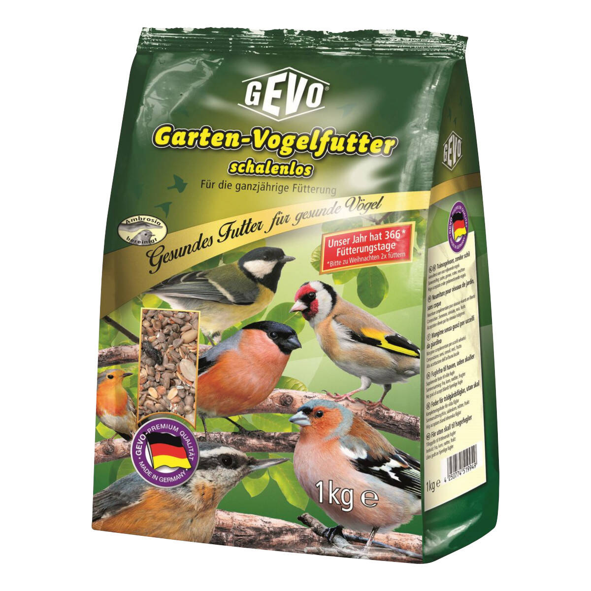 Gevo Gartenvogelfutter schalenlos 1 kg Für die Ganzjahresfütterung Gevo Gartenvogelfutter schalenlos 1 kg Für die Ganzjahresfütterung von GEVO