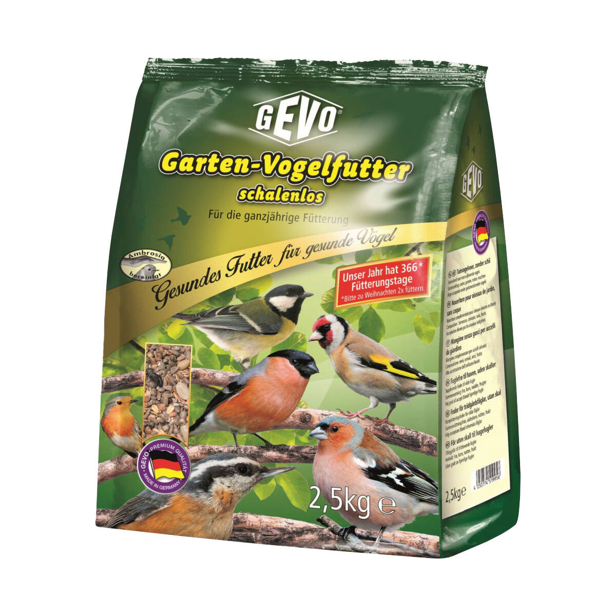 Gevo Gartenvogelfutter schalenlos 2,5 kg Für die Ganzjahresfütterung Gevo Gartenvogelfutter schalenlos 2,5 kg Für die Ganzjahresfütterung von GEVO