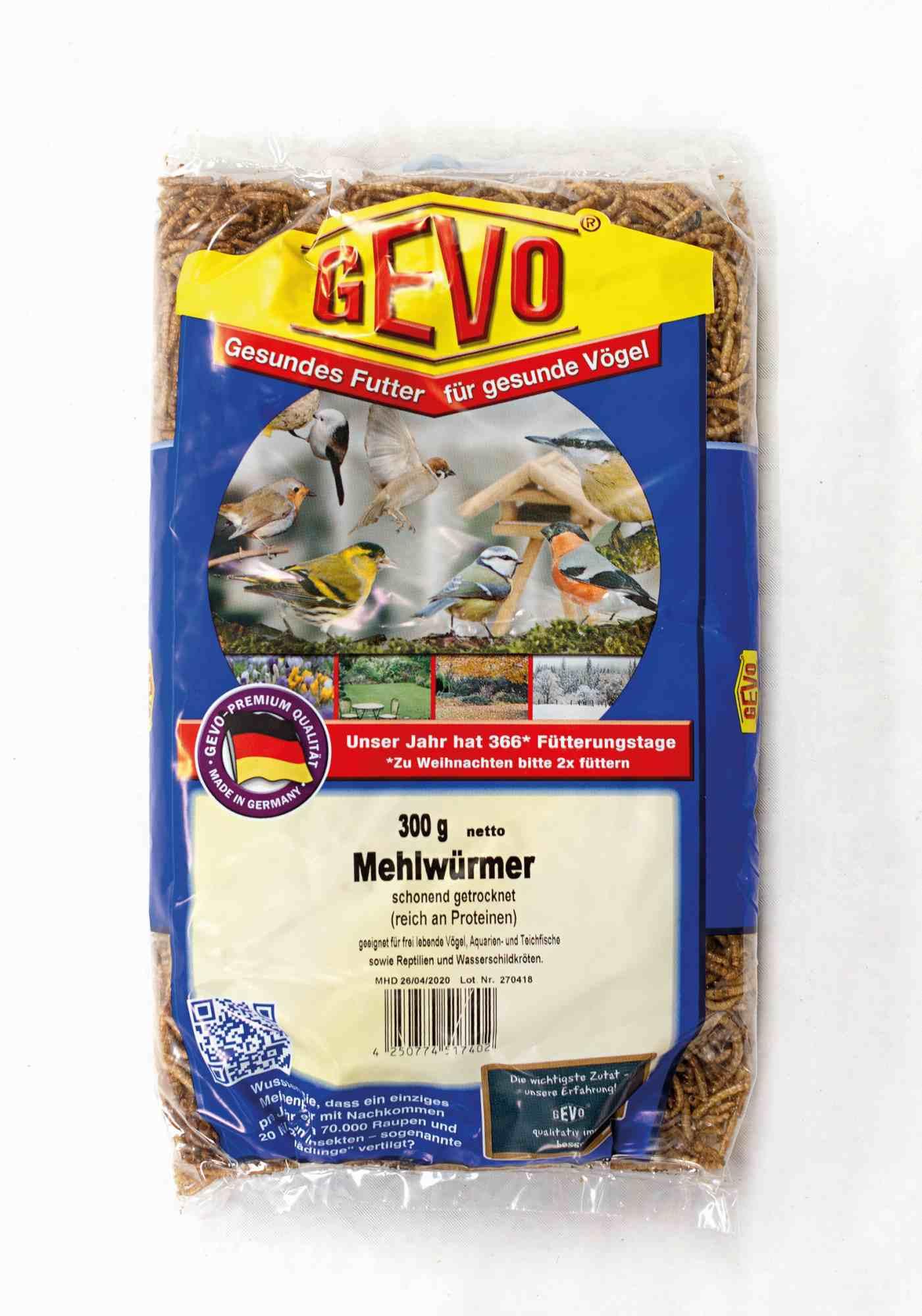 Gevo Mehlwürmer getrocknet 300 g Für Brutzeit und Ganzjahresfütterung Gevo Mehlwürmer getrocknet 300 g Für Brutzeit und Ganzjahresfütterung von GEVO