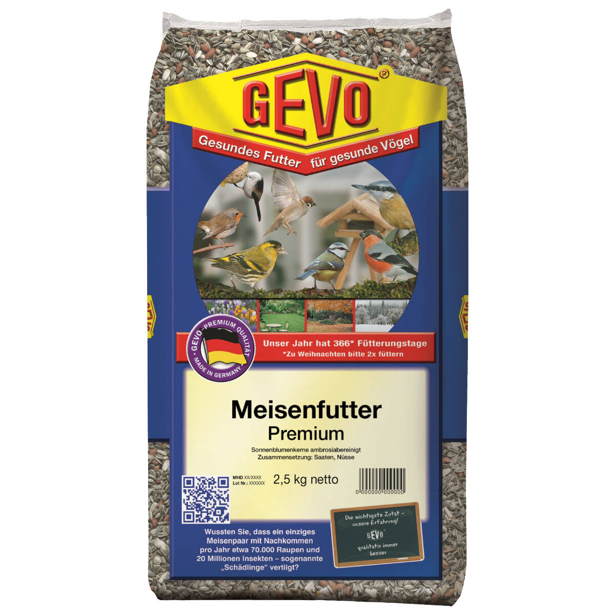 Gevo Meisenfutter Premium 2,5 kg Mit sehr hohem Anteil an Nüssen Gevo Meisenfutter Premium 2,5 kg Mit sehr hohem Anteil an Nüssen von GEVO