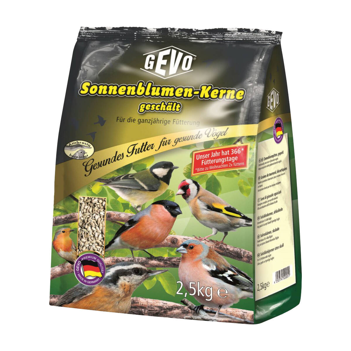 Gevo Sonnenblumenkerne geschält 2,5 kg Für die Ganzjahresfütterung Gevo Sonnenblumenkerne geschält 2,5 kg Für die Ganzjahresfütterung von GEVO