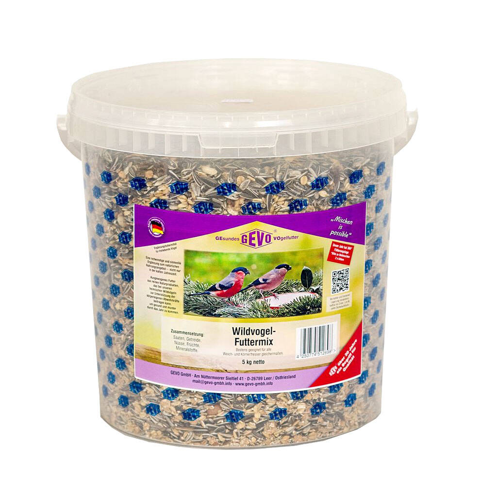 Gevo Wildvogel-Futtermix 5 kg Eimer Für die Ganzjahresfütterung Gevo Wildvogel-Futtermix 5 kg Eimer Für die Ganzjahresfütterung von GEVO