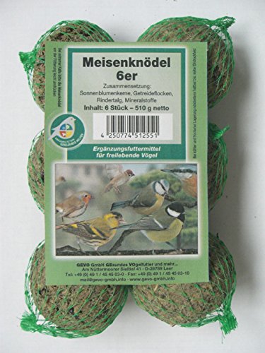 Meisenknödel | 6er Pack für die Ganzjahresfütterung von Wildvögeln von GEVO