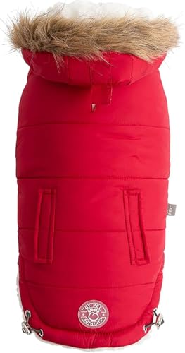 GF PET Urban Parka - Winddichter & Isolierter Wintermantel für Hunde - Stylische & Bequeme Parka Jacke - Verstellbare Passform - L, Rot von GF Pet