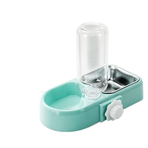 Automatischer Hängekäfig für Katzen, Wasserbrunnen zum Aufhängen, Wasserspender, automatischer Futterspender für Haustiere, Haustierbedarf (Lvsegualongshuangwan) von GFHSUIEUUUUBF