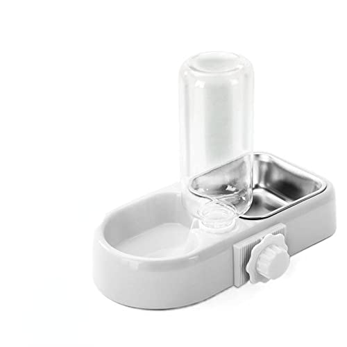 Automatischer Hängekäfig für Katzen, Wasserbrunnen zum Aufhängen, Wasserspender, automatischer Futterspender für Haustiere, Set für Haustiere (Baisegualongshuangwan) von GFHSUIEUUUUBF
