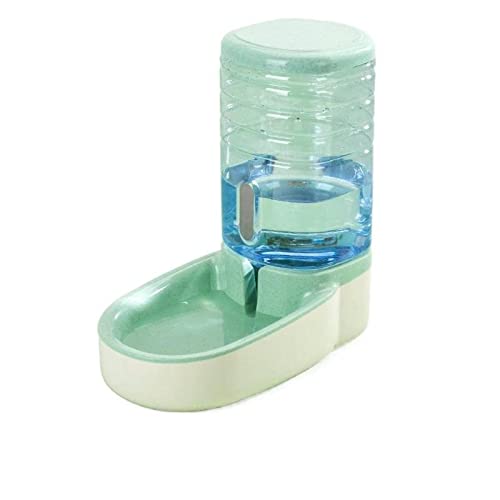 Automatischer Haustiertränker, 3,8 l, großer Getreideeimer, Katzen-Wasserbrunnen, Hundenapf, automatischer Haustier-Futterspender (Qingcaolvyinshuiqi) von GFHSUIEUUUUBF