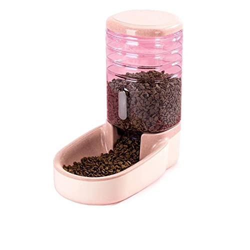 Automatischer Haustiertränker, 3,8 l, großer Getreideeimer, Katzen-Wasserbrunnen Hundenapf, automatischer Haustier-Futterspender (Yinghuafenweishiqi) von GFHSUIEUUUUBF