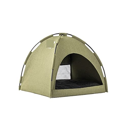 Haustierbetten, Camping-Haustierzelt, Hundebetten, Katzennest mit wendbarem Kissen, Innen-Katzenbett für kleine Hunde, Welpenhöhle, Hundehütte, Haustiersofa (Haustierzelt, 42 x 42 x 42 cm) von GFHSUIEUUUUBF