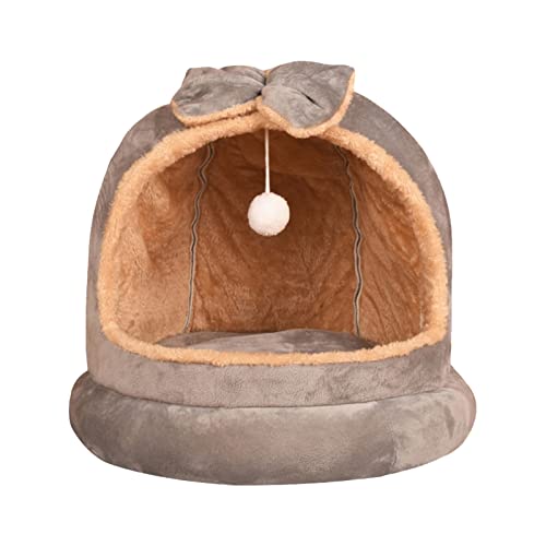 Haustierbetten, Haustier-Katzenbett, warmer Haustierkorb, gemütliches Kätzchen-Liege, Kissen, Katzenhaus-Zelt, weiche kleine Hundematte, Zwinger für waschbare Höhle, Katzenbetten (Farbe: Braun, Größe: Haustierbetten, Haustier-Katzenbett, warmer Haustierkorb, gemütliches Kätzchen-Liege, Kissen, Katzenhaus-Zelt, weiche kleine Hundematte, Zwinger für waschbare Höhle, Katzenbetten (Farbe: Braun, Größe: von GFHSUIEUUUUBF