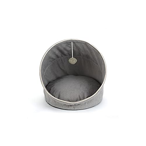 Haustierbetten, Katzenbett, warmer Haustierkorb, gemütliches Kätzchen-Liege, Kissen, Katzenhauszelt, sehr weich, kleine Hundematte, Tasche für waschbare Höhle, Katzenbetten (Farbe: B) (D von GFHSUIEUUUUBF