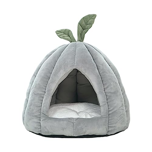 Haustierbetten für Katzen, warmes Haus, Hundezelt, Decke, weiche Höhle, Haustierbett für Kätzchen (Farbe: Rosa) (Grau) von GFHSUIEUUUUBF