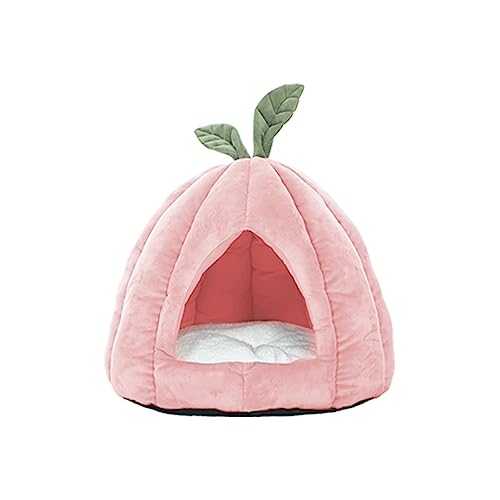 Haustierbetten für Katzen, warmes Haus, Hundezelt, Decke, weiche Höhle, Haustierbett für Kätzchen (Farbe: Rosa) (Rosa) von GFHSUIEUUUUBF