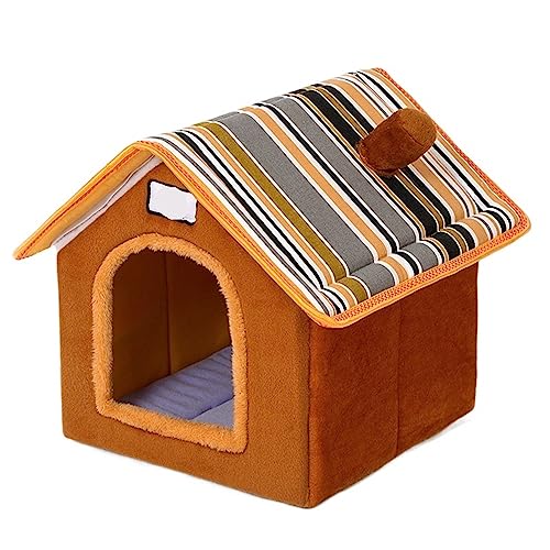 Haustierbetten für den Innenbereich, Haustierhaus für kleine, mittelgroße Hunde, weiches Katzenbett, Zelt, Hundebett mit abnehmbarem Kissen, für Reisen (Größe: L 50 x 42 x 50 cm) (Einheitsfarbe, S 36 von GFHSUIEUUUUBF