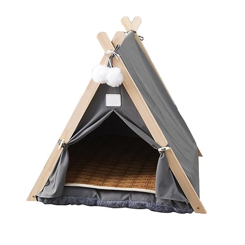 Hundebett, Haustierzelt, Typ Katze und Hund, universelles Innenzelt, Haus, Katzenhütte, abnehmbare und waschbare Hundehütte für den Heimgebrauch, Katzenbett (Farbe: Grau, Größe: F) (Grau F) von GFHSUIEUUUUBF