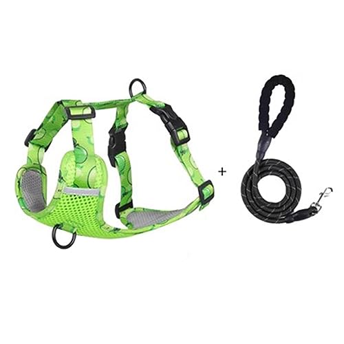 Hundegeschirr, kein Ziehen, reflektierend, verstellbar, Welpengeschirr mit 4 Leinenclips, geeignet für kleine und mittelgroße Hunde. (Farbe: A1, Größe: 73,7–94 cm) (A2 29) von GFHSUIEUUUUBF