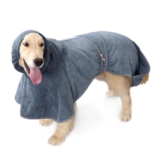 Hundehandtuch, saugfähiges Handtuch, schnell trocknend, All-Inclusive-Bademantel, mittlere bis große Hunde Isolierung Bademantel (Größe XL: ) von GFHSUIEUUUUBF