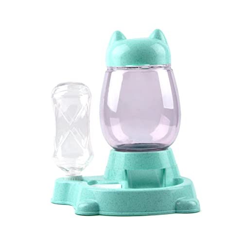 Mit Flasche Getreideeimer Automatischer Trinkwasser-Futterspender Haustier Doppelnapf Hundenapf Fütterungsmaschine Katze Trinkwasser Futterbecken (Bohelv) von GFHSUIEUUUUBF