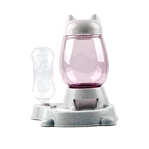 Mit Flasche Getreideeimer Automatischer Trinkwasser-Futterspender Haustier Doppelnapf Hundenapf Fütterungsmaschine Katze Trinkwasser Futterbecken (Dalishihui) von GFHSUIEUUUUBF