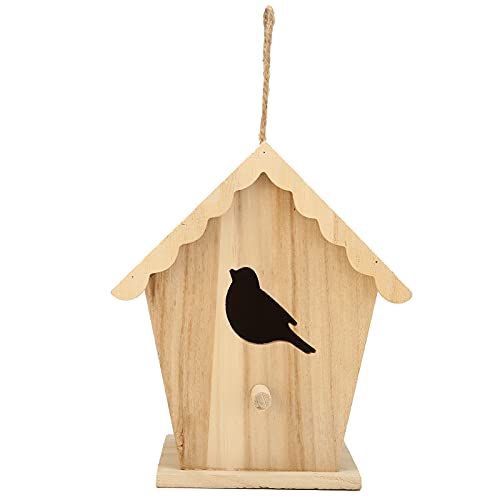 Holz-Vogelhaus Vogel-förmiger Eingang Vogel-Kasten-Haus DIY hölzernes hängendes Vogel-Haus-im Freiennistkasten für Garten-Hinterhof von GFRGFH