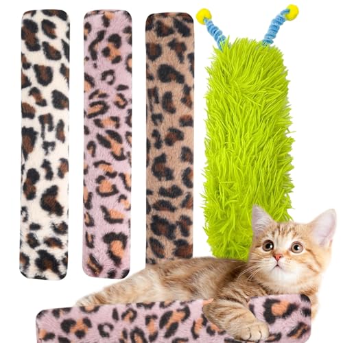 GFTCGK 4 Stück Katzenminze Kissen, Baldrian Kissen für Katzen, Katzenminze Spielzeug, Katzenkissen Minze,EIN Kissen, Das Ihre Katze Lebendiger und Unwiderstehlicher Machen Kann. von GFTCGK